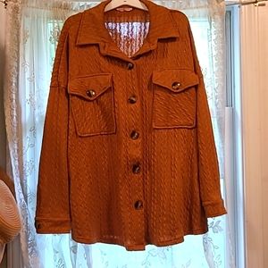Womens burnt orange Shacket